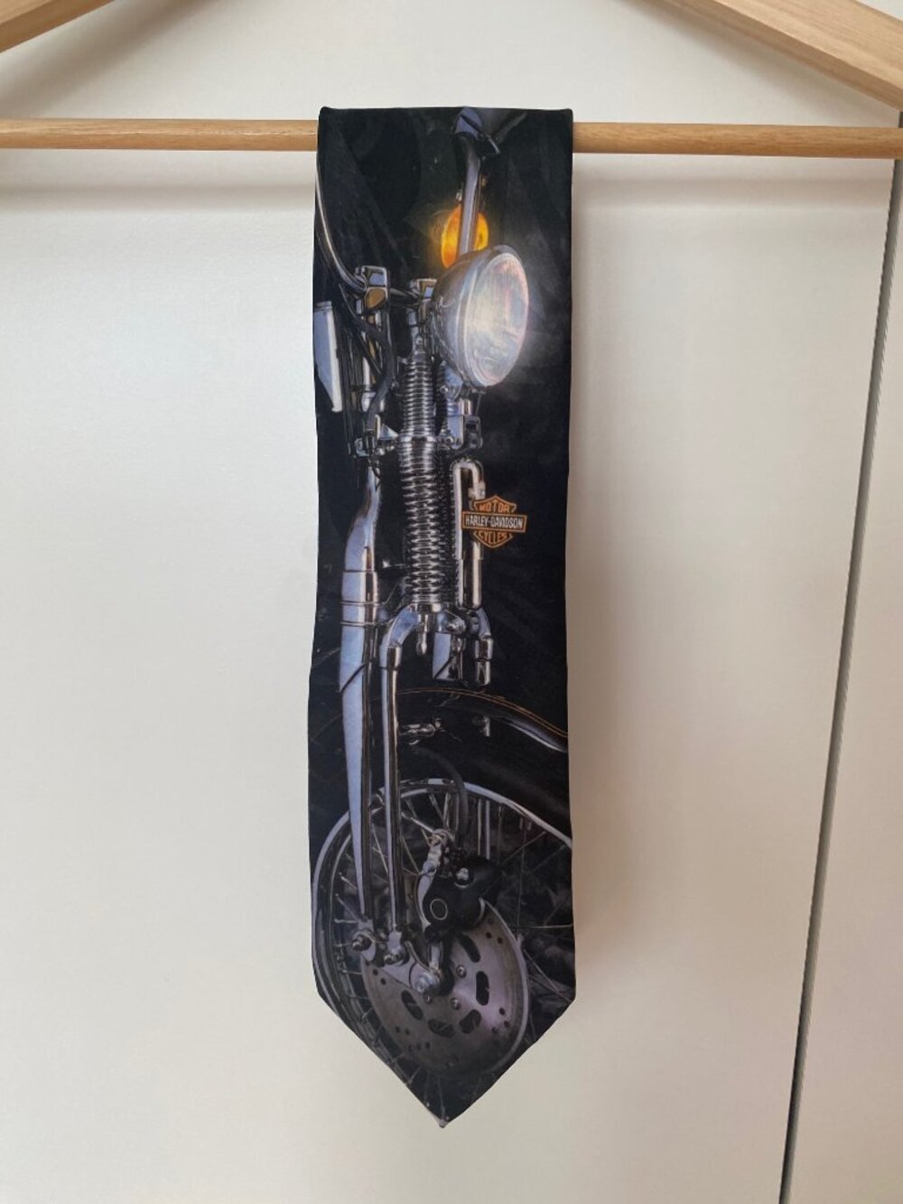 Men Harley-Davidson Motorcycle Black Tie Ralph Marlin Excellent Condition 1994